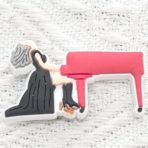 5/$15 MUST BUNDLE CROCS Taylor Swift Red and Black Piano Charm